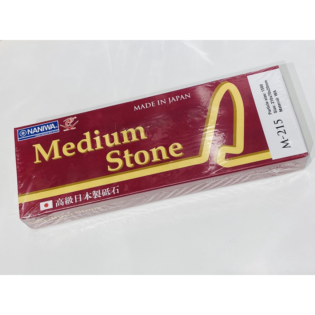 Đá Mài Trung Naniwa Nhật Bản DELUX M-215 - #1500 Grit | Kích Thước 210x70x20mm | Độ Sắc Bén Cao