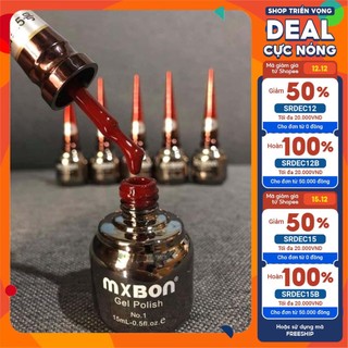 Sơn gel Mxbon màu đỏ đô Thiên Di Nail