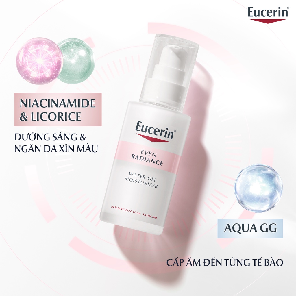 Bộ dưỡng sáng da toàn diện Eucerin Even Radiance Duo Ampoules (2x15ml) & Water Gel (50ml)