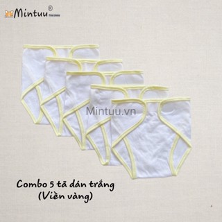 Set 5 tã dán sơ sinh trắng, tã quần thương hiệu MINTUU