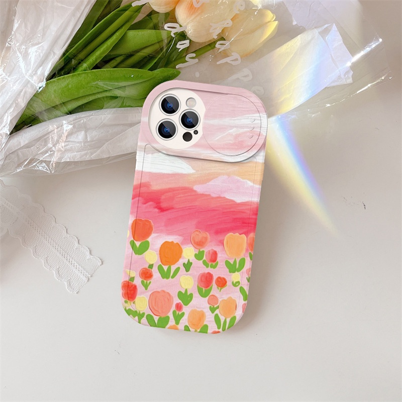 Ốp lưng iphone nắp trượt tròn tranh sơn dầu 6/6splus/7/7plus/8/8plus/x/xs/11/12/13/14/pro/max/plus/promax - Awifi T6-8