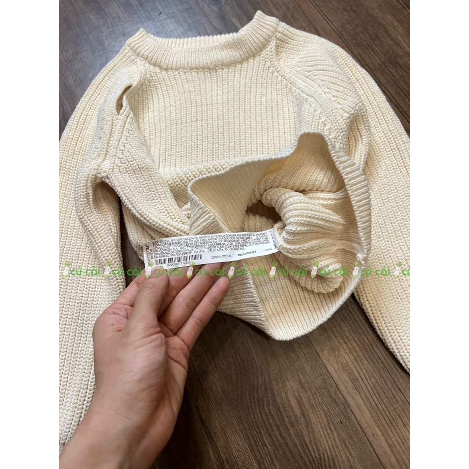 Áo len bé gái dáng croptop Z@r@ hở vai A76