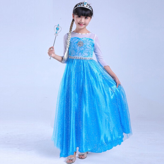 🍄   Váy Đầm Công Chúa Elsa + Tà Dài Dài Chạm Đất