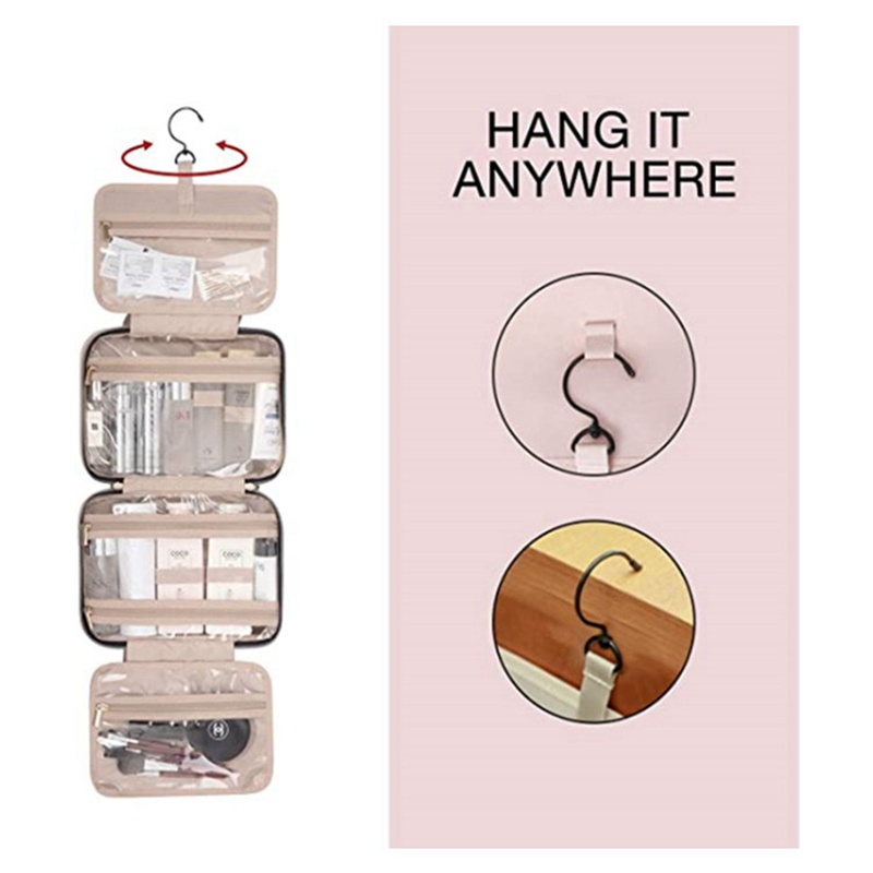 Túi Đựng Mỹ Phẩm Chống Thấm Nước Sức Chứa Lớn Có Móc Treo Tiện Dụng