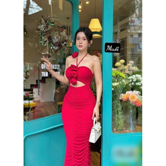 ĐẦM lưới nhún đính hoa siêu ôm body phong cách quyến rũ(có ảnh thật )VANDUONGfashion