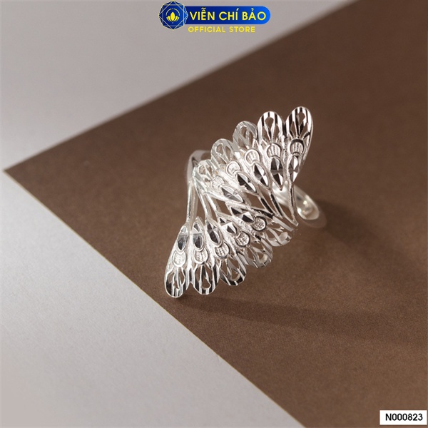 Nhẫn đuôi chim công chất liệu bạc Thái 925 thời trang phụ kiện trang sức nữ Viễn Chí Bảo N000823