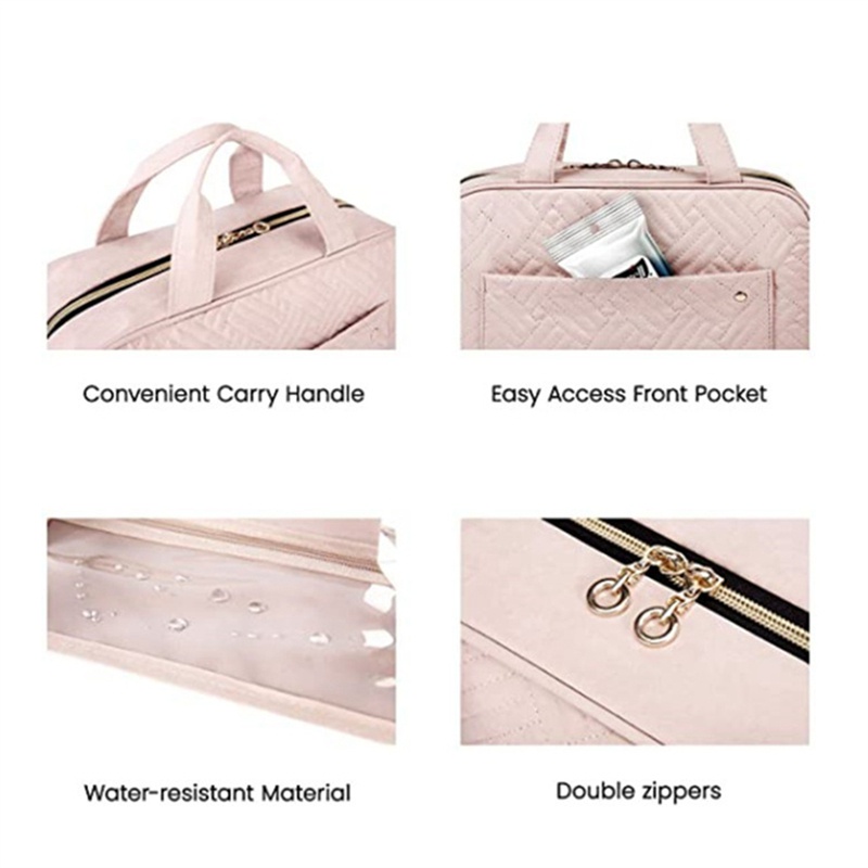 Túi Đựng Mỹ Phẩm Chống Thấm Nước Sức Chứa Lớn Có Móc Treo Tiện Dụng