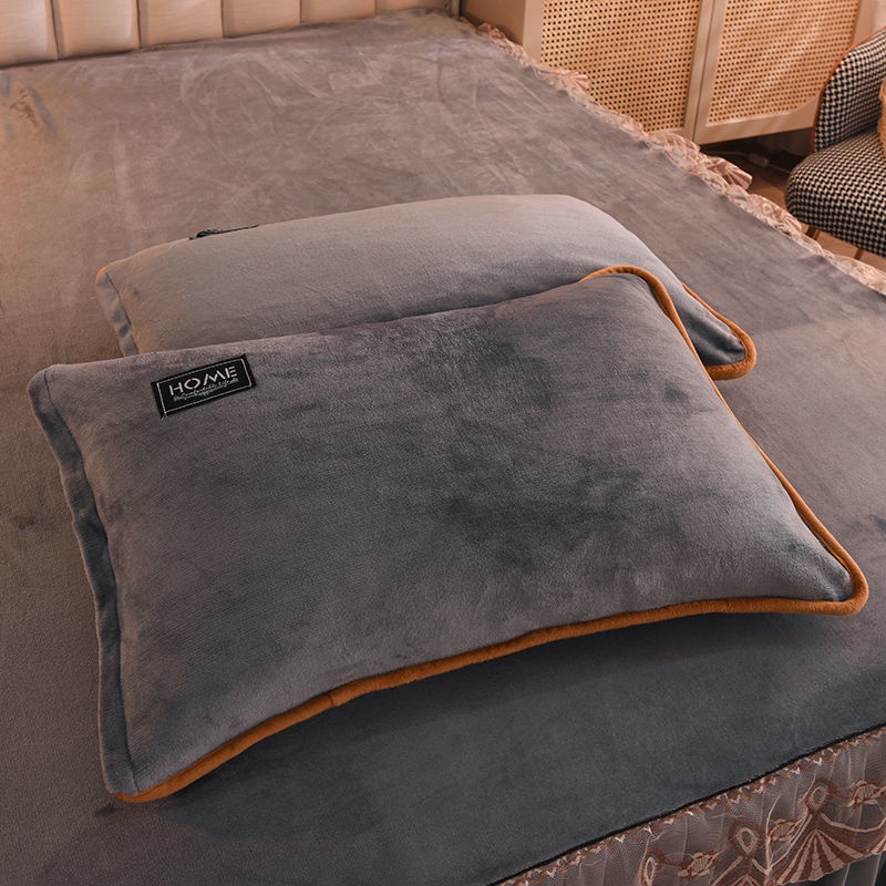 Vỏ Gối Đơn / Đôi Bằng Vải Flannel Lông Cừu San Hô Dày Dặn Ấm Áp Mùa Thu Đông