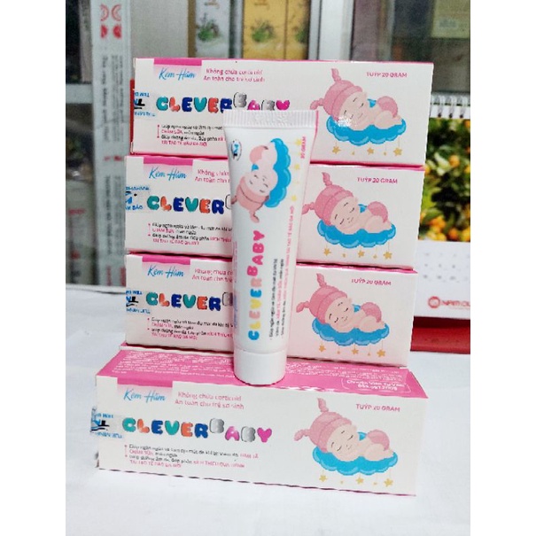 Kem Hăm CLEVER Baby  Dưỡng Ẩm Giảm Mẩn Ngứa Viêm Da Hăm Tã Chàm Sữa Tuyb 20g