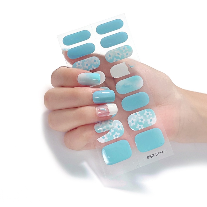 Set 16 Miếng Dán Móng Tay Tự Dính