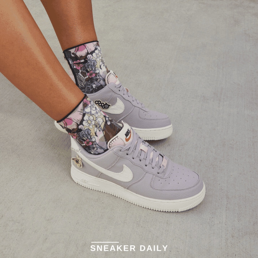 Giày Nike Air Force 1 White Black  🔴Chính Hãng🔴 Giày Sneaker Thể Thao Nike AF1 Màu Trắng Đen - Simple Sneaker