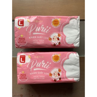Khăn giấy lụa purii 220 tờ 2 lớp