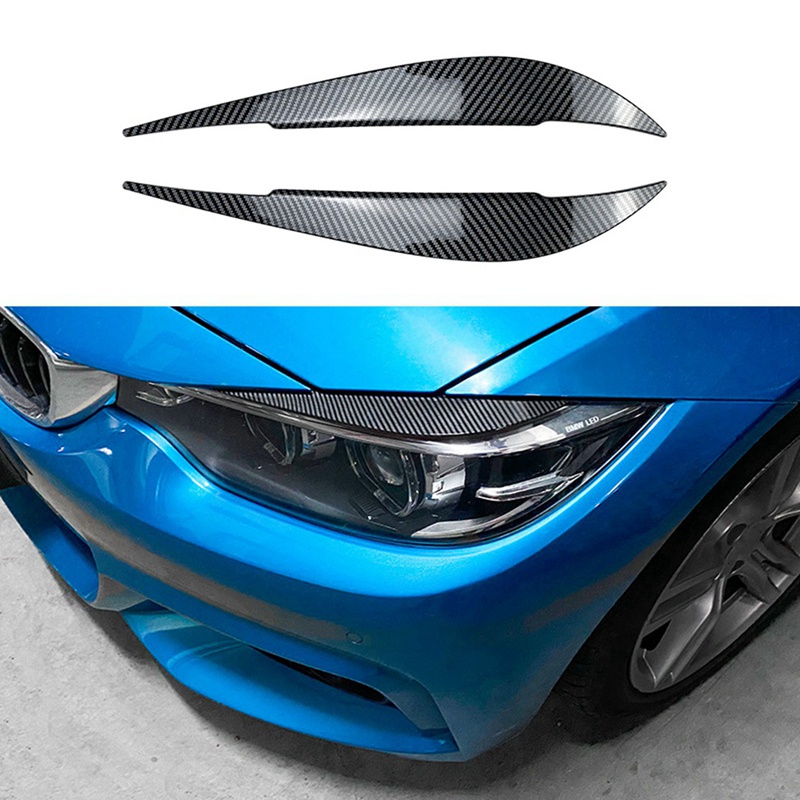 Miếng Dán Đèn Pha Bằng Sợi Carbon Cao Cấp Cho Xe Hơi BMW 4-Series F32 F33 F36 2014-2020