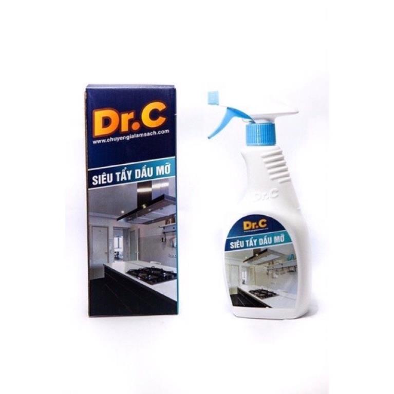 Tẩy dầu mỡ tẩy xoong tẩy vỉ hút mùi tẩy bếp ga nước tẩy rửa DR.C 500ml