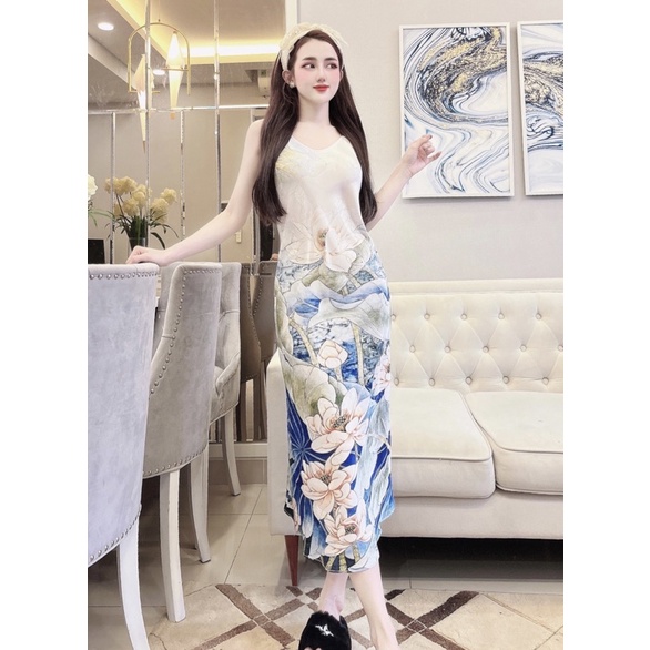 Đầm lụa dáng dài bigsize 220