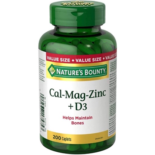 Viên Uống Giúp Xương Chắc Khỏe Nature's Bounty Calcium Magnesium Zinc và D3 200 Viên