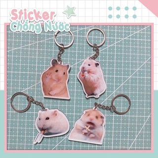 Móc khoá meme hamster vui nhộn - móc khoá mica hai mặt