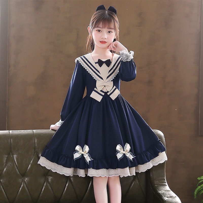 Đầm Công Chúa Lolita Phong Cách Phương Tây Thời Trang Thu Đông Mới Cho Bé Gái