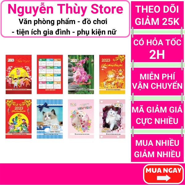 Lịch mini bỏ túi tiện lợi khi du lịch - Lịch ghi chú bỏ túi nhỏ gọn, Nguyễn Thùy Store