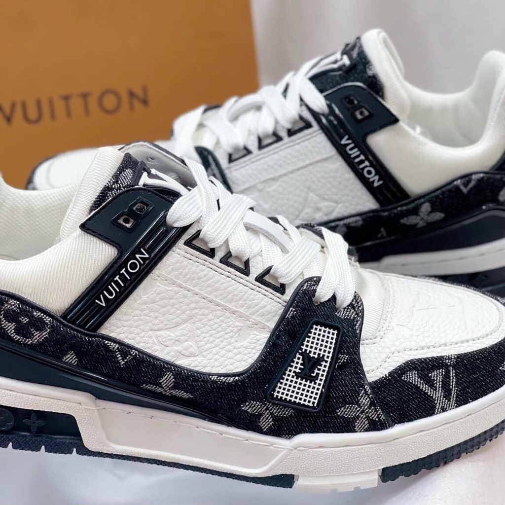 Giày LV Louis Vuitton Trainer Black White, Giày Sneaker LV Dễ phối đồ bản mới nhất nam nữ hot trend 2022 | BigBuy360 - bigbuy360.vn