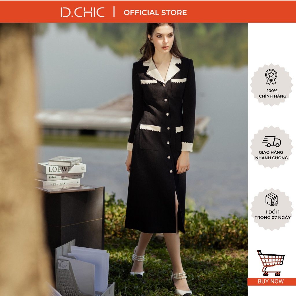 Váy bổ mảnh phối cổ 2 ve D.CHIC MS: 2813193