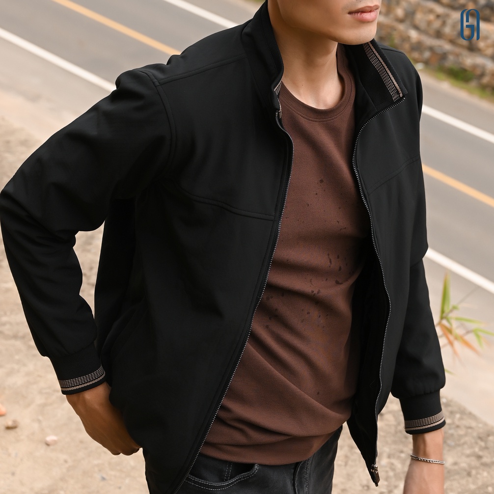 Áo khoác The GMEN Gin Jacket form đứng thanh lịch đơn giản lót lông ấm áp cho mùa Đông