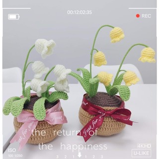 Hoa linh lan bằng len handmade