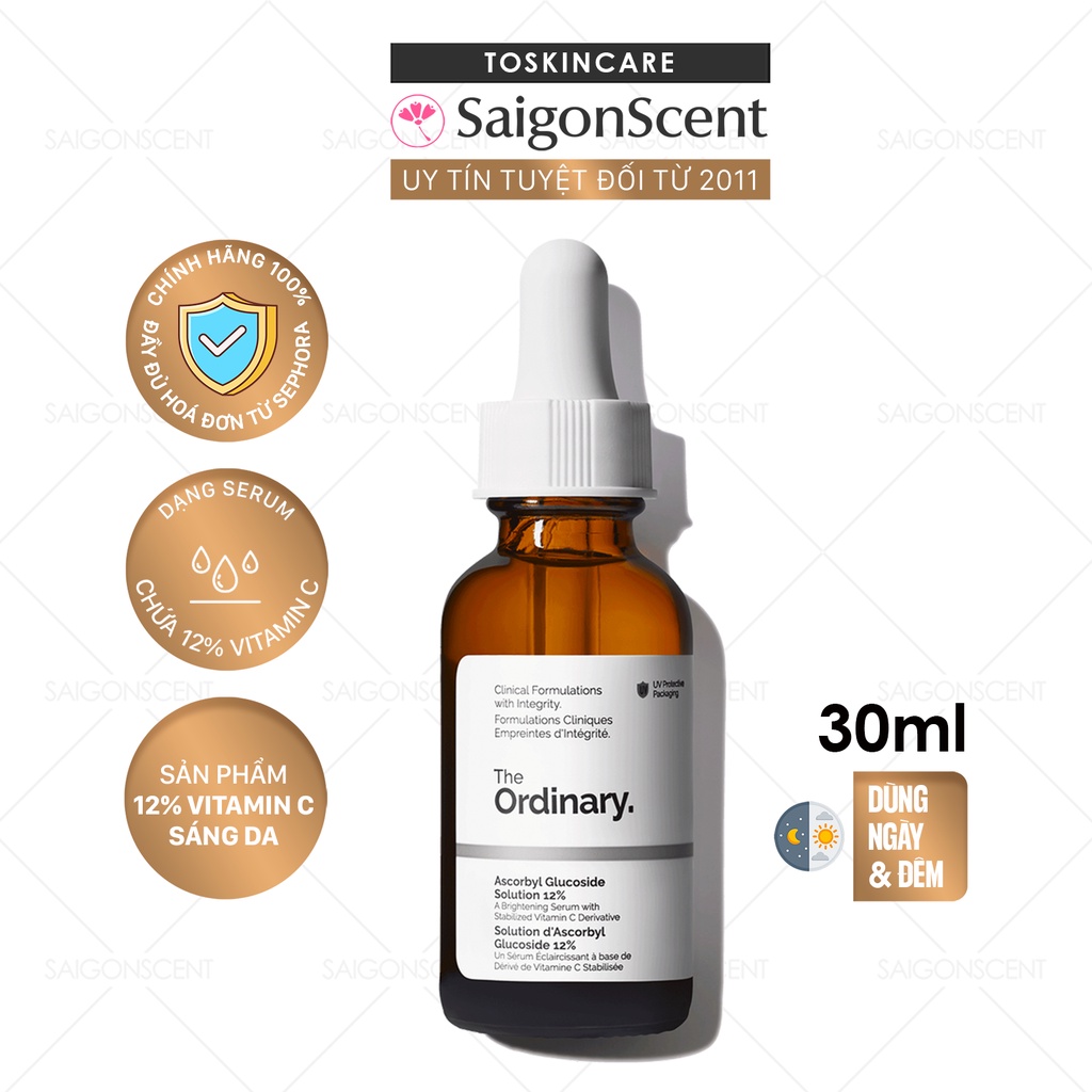 Tinh chất sáng da The Ordinary Ascorbyl Glucoside Solution 12% ( 30mL )