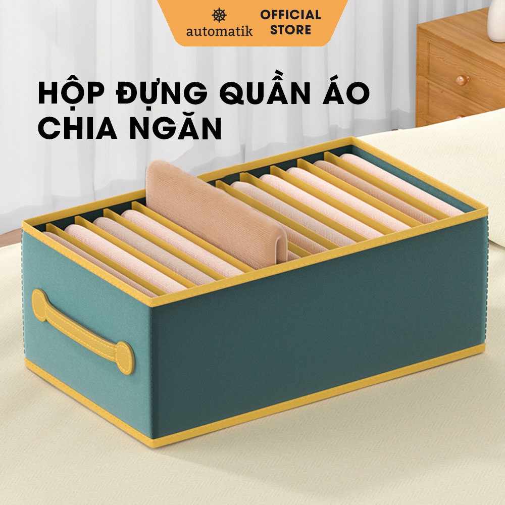 Hộp Đựng Quần Áo Hộp Vải Đựng Quần Áo Hộp Đựng Đồ Lót Chia Ngăn Đựng Đồ Khay Gấp Gọn Xếp Đa Năng Ngăn Kéo - Automatik