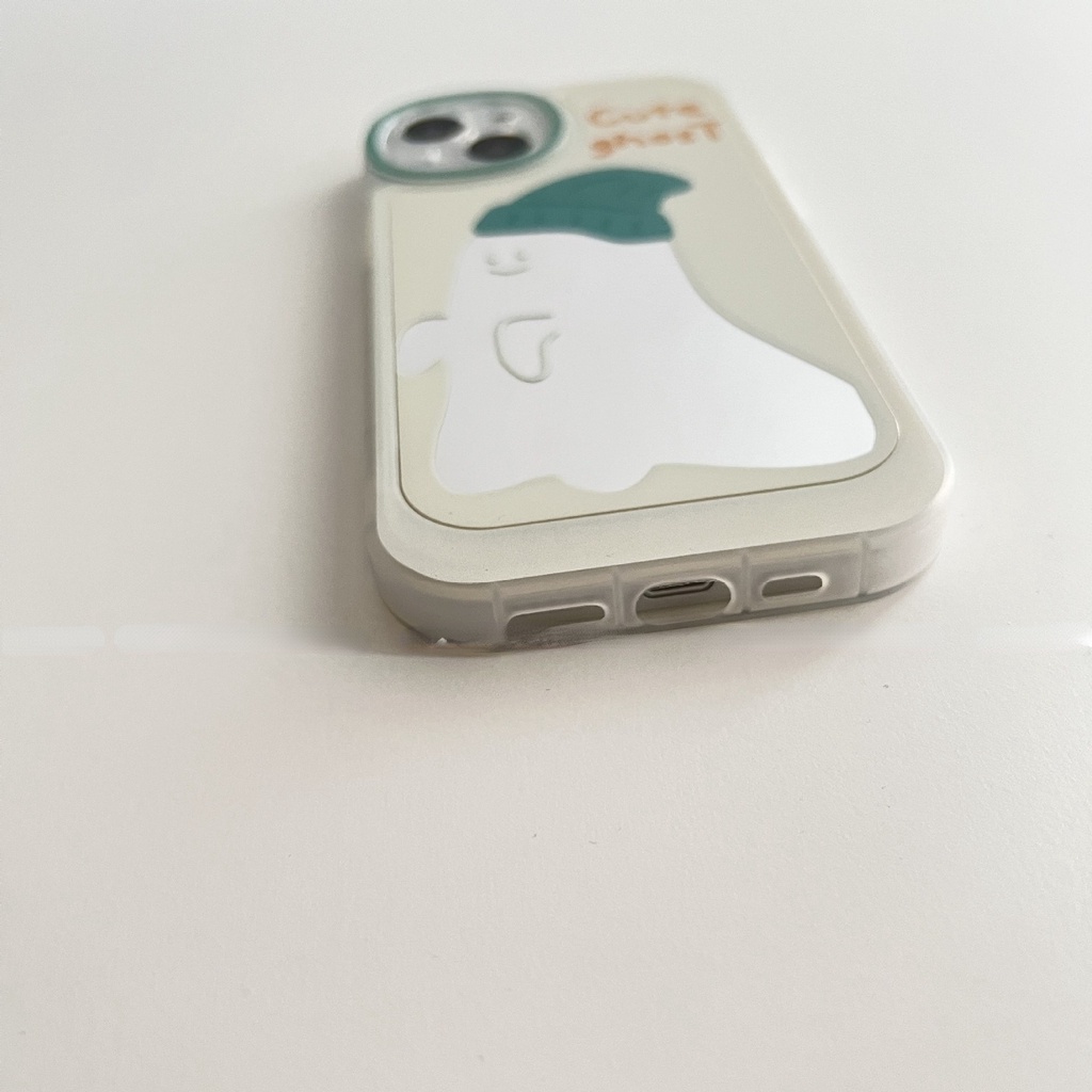 Ốp điện thoại mặt gương hình chú ma vui nhộn cho iPhone 14pro max 13pro 12 / 11 / x / xr