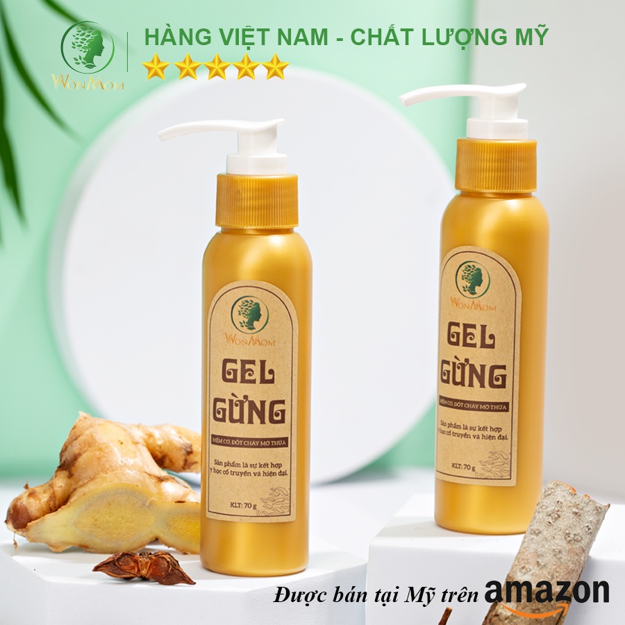 [ Giảm 35K - Đơn 339K ] Gel Gừng Thảo Dược Massage Tan Mỡ Bụng Sau Sinh Wonmom 70g