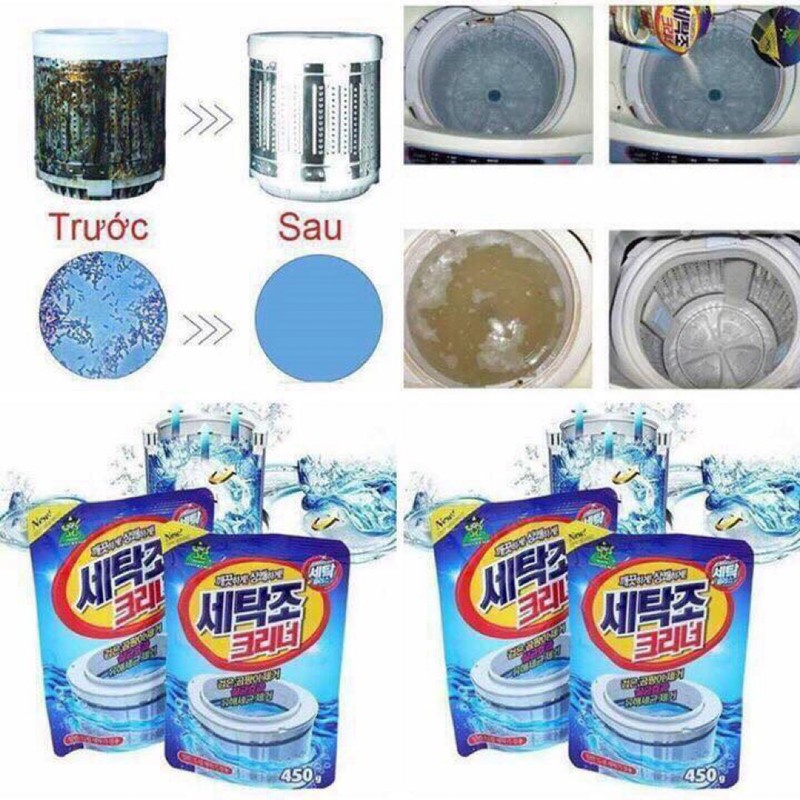 Bột Tẩy Lồng Máy Giặt Vệ Sinh Máy Giặt Hàn Quốc Loại 450g  MILLANA SHOP K057