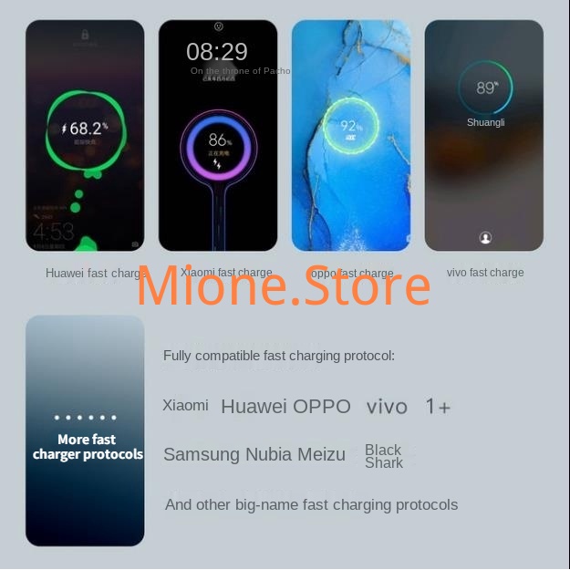 Củ sạc nhanh USB C MIONE 25W 2 cổng USB Type C PD QC 3.0 4.0 20W thích hợp cho máy tính bảng điện thoại Android
