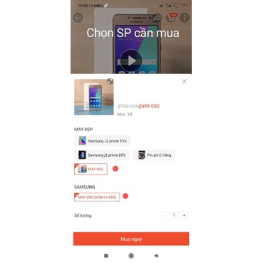 Điện thoại Samsung j2 prime g532  Máy cũ- Hàng chính hãng