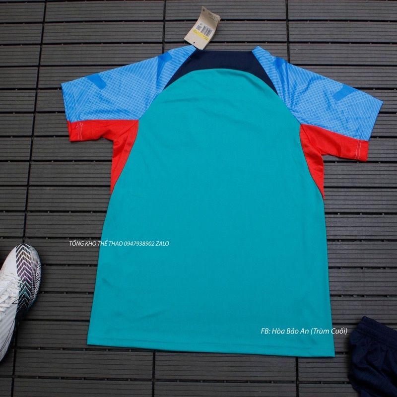 Áo Barca 2023 - Set bộ quần áo training CLB Barca -Barcelona Training mùa giải 2022/23 quần có túi phom 43-95kg