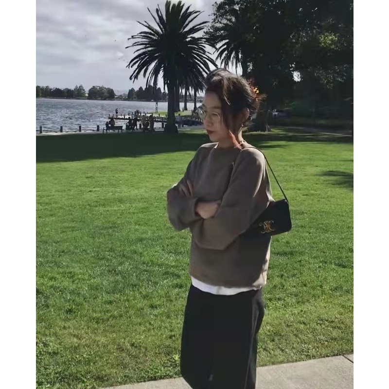 Túi xách YUNFAN màu trơn thời trang sang trọng cho nữ