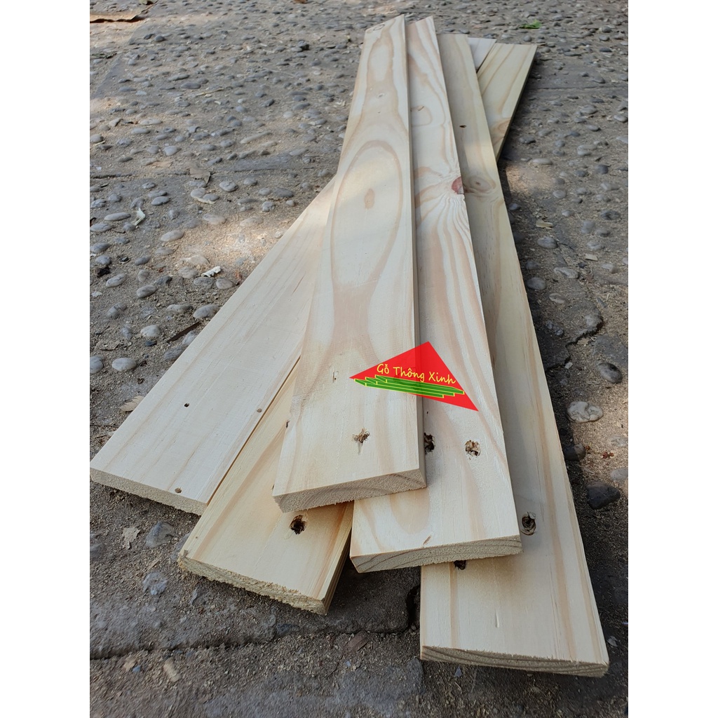 Bó 5 thanh gỗ thông pallet dài 1m, rộng 7cm, dày 1.4cm được bào láng đẹp 4 mặt thích hợp đóng thùng gỗ, thùng trồng cây,