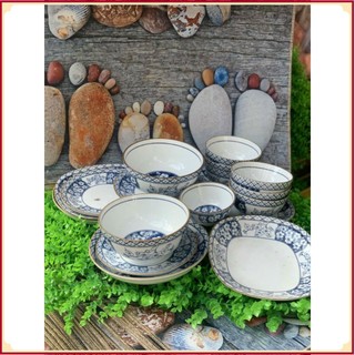 [Sale thả ga] Bộ Bát Đĩa Bát Tràng Cao Cấp 14 Món Hoa Văn Hoa Đào 168