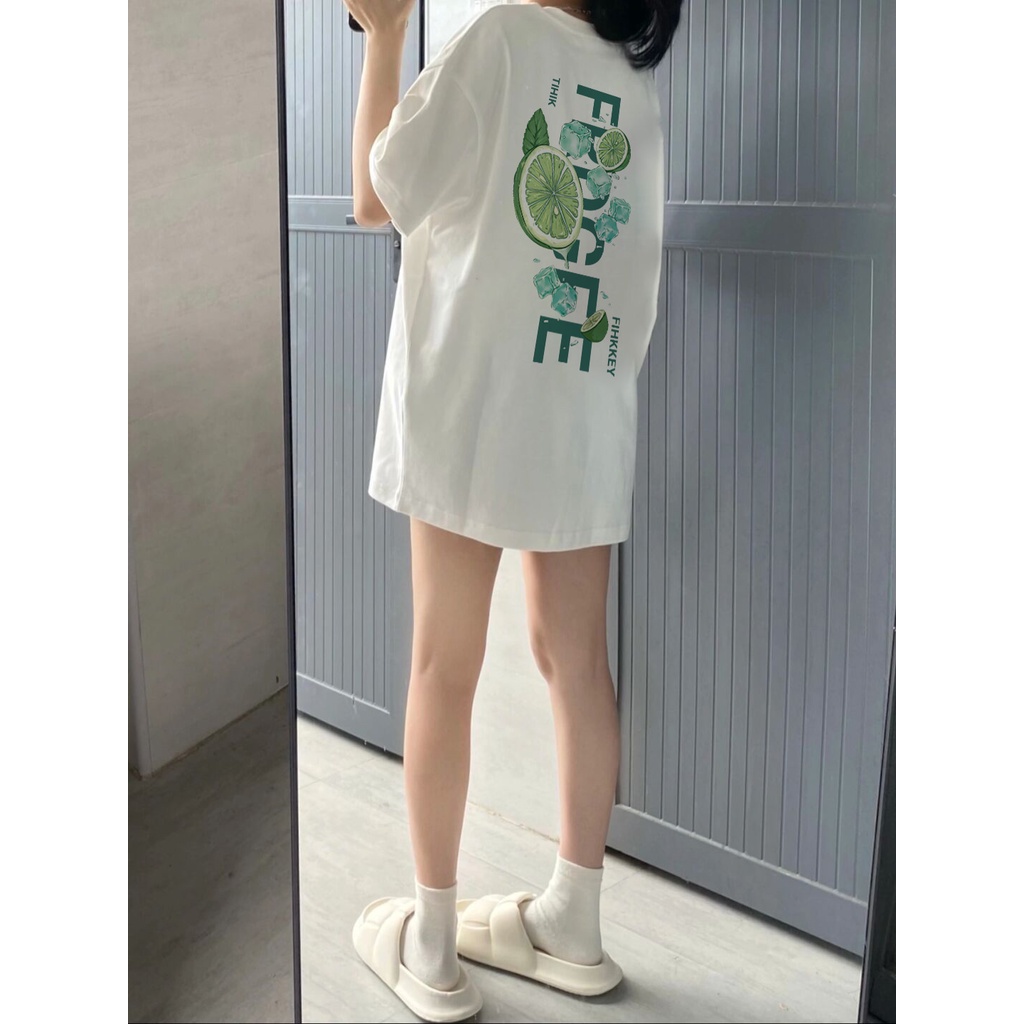 Áo Thun Tay Ngắn Dáng Rộng In Họa Tiết Thời Trang Phong Cách Hàn Quốc Cho Nữ