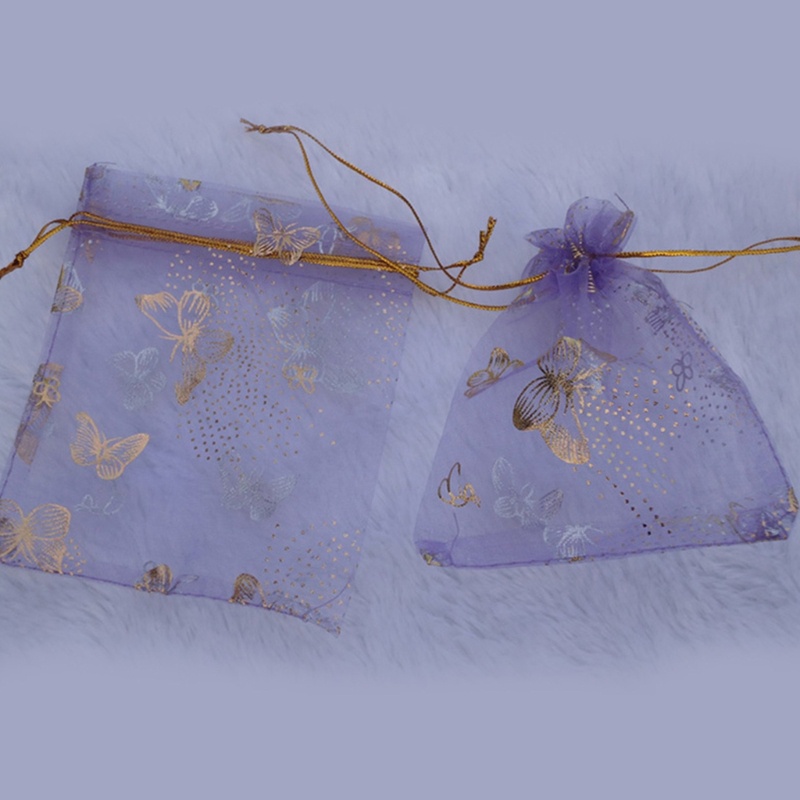 Set 25 Túi Rút Dây Kích Thước 10X12cm Đựng Kẹo / Trang Sức Cho Tiệc Cưới