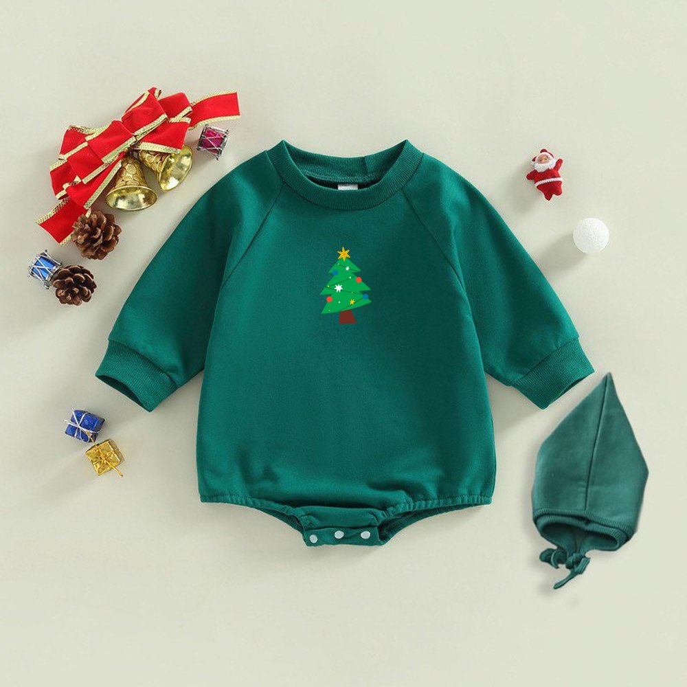 Body Noel Cho Bé Yêu KÈM MŨ Chất Nỉ Bông Ấm Áp, Siêu Đáng Yêu Size từ 3-12kg