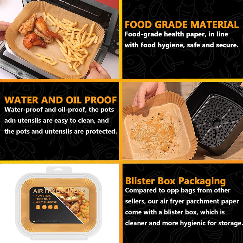 Mới Giấy Silicon Cấp Thực Phẩm Chiên Chống Dầu Chịu Nhiệt Cao Hình Chữ Nhật