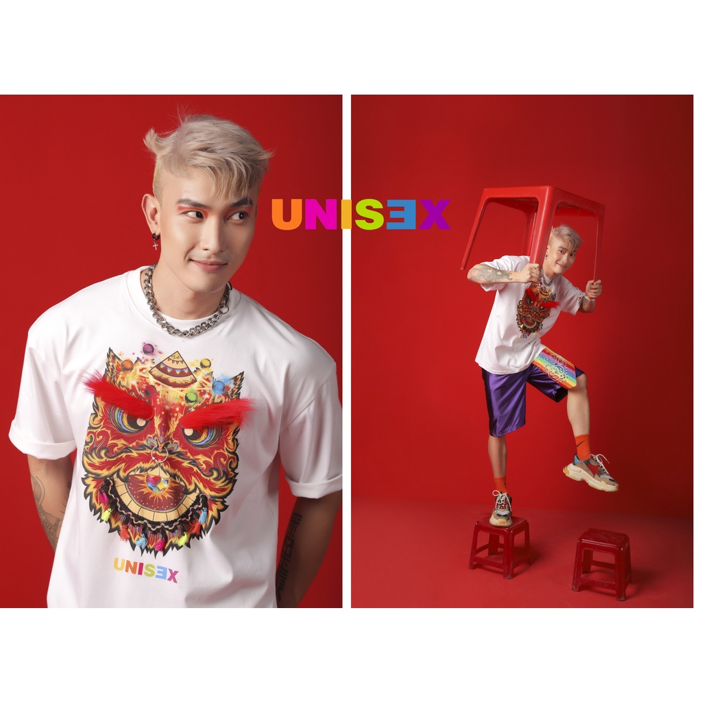 Áo lân ngũ hành - Unisex Nam Nữ - cho Bé và Gia Đình - Form Rộng - bigsize - áo nhóm - đồng phục áo lớp - local brand