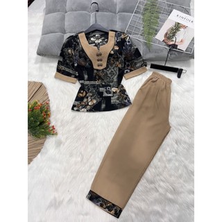 Bộ mặc nhà Trung Niên lụa mago cao cấp