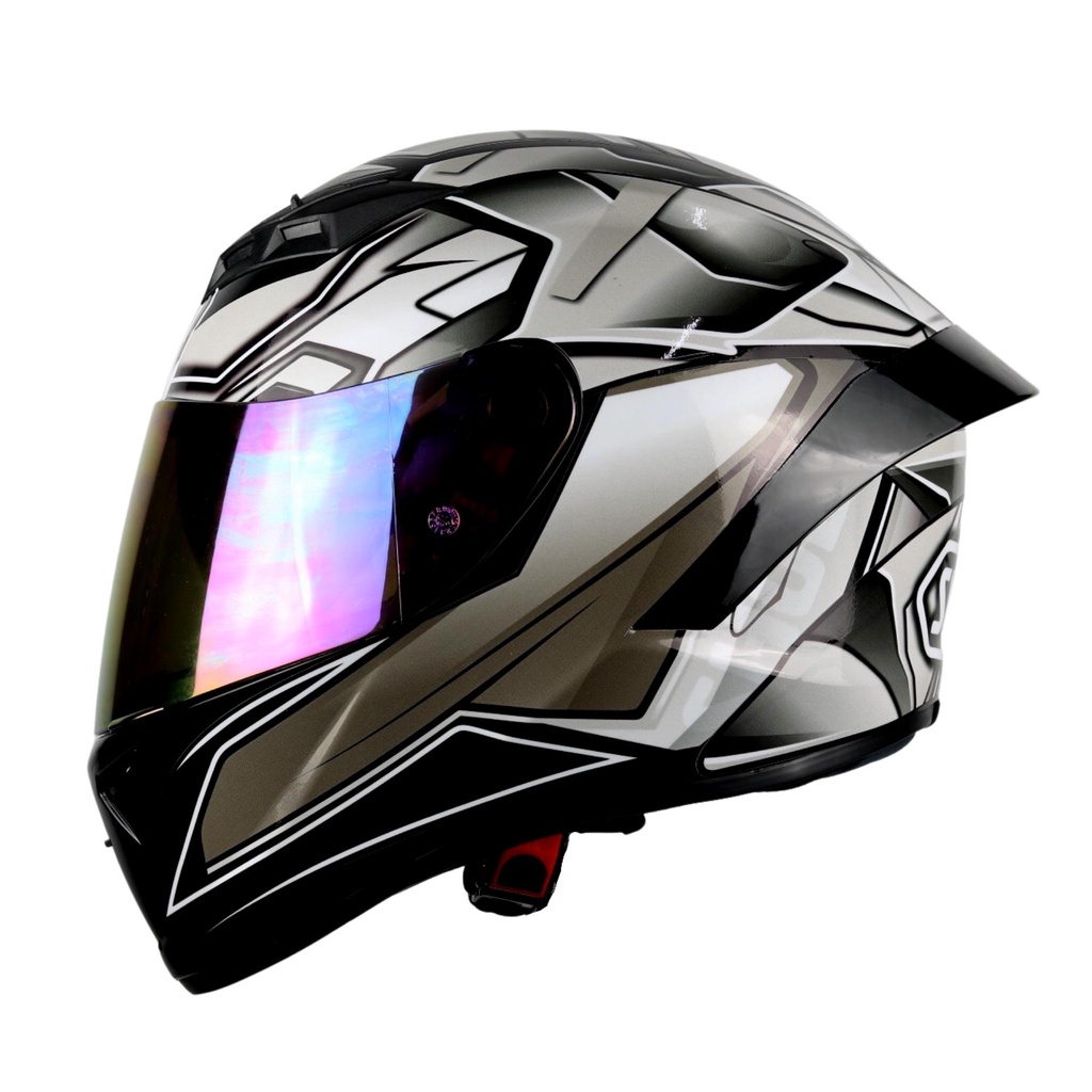 Mũ bảo hiểm fullface 2 kính M266 lên tem Shoei Bạc - Tapu Shop