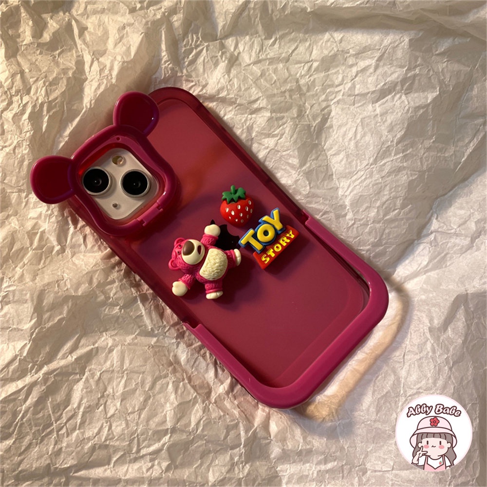 Ốp Điện Thoại TPU Mềm Chống Mồ Hôi Hình Tai Gấu 3D Cho Iphone 14 Pro Max 11 7Plus 13 12 11 Pro Max X XS