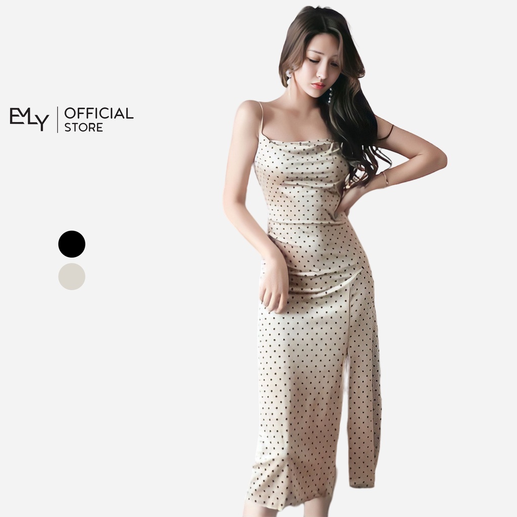 Đầm nữ hai dây dáng ôm midi Emilyshop