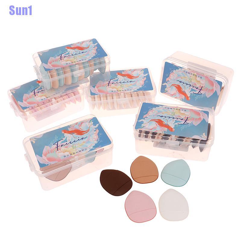 Hộp 10 Bông Mút Trang Điểm Mini Đeo Ngón Tay Tiện Lợi