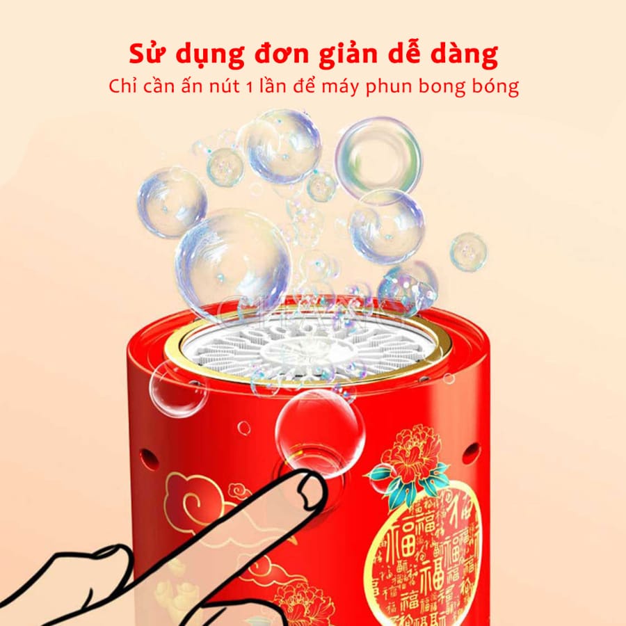 Máy thổi bong bóng tự động loại 12 nòng có đèn led kèm nhạc loa thổi bong bóng pháo hoa trang trí vui nhộn