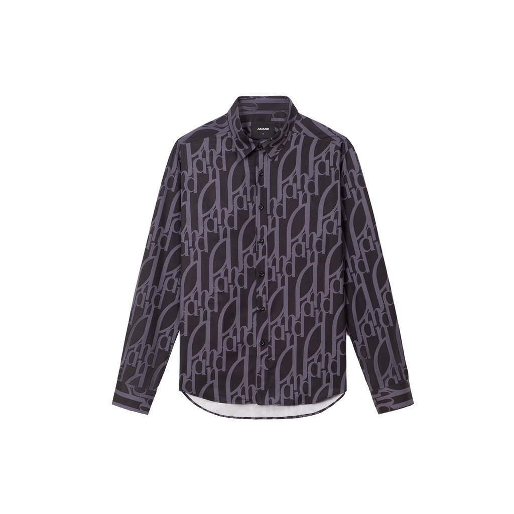 Áo sơ mi Amand Monogram Printed Shirt - Navy